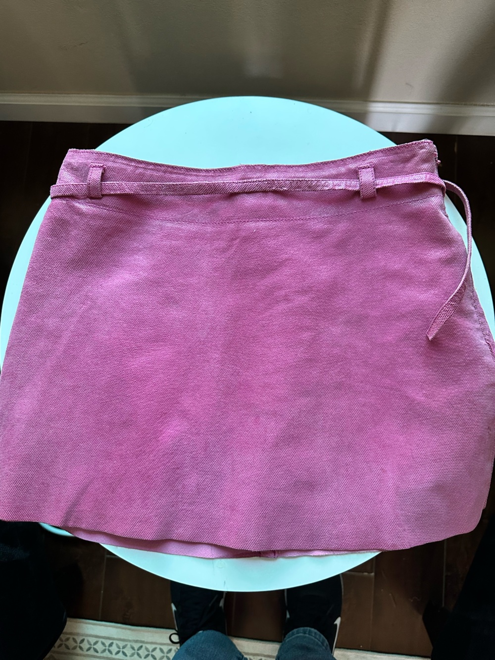 Express Pink Leather Item with Black Label